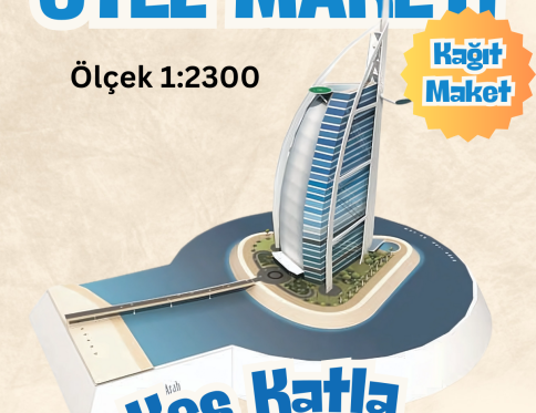 Burj Al Arab 3D Kağıt Modeli (1:2300 Ölçek)